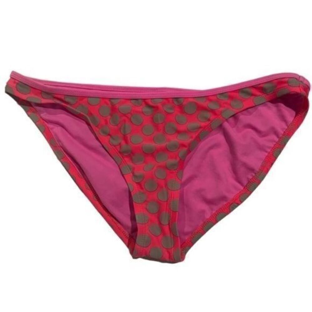Xhilaration Bathing Suit Bikini Bottoms Hot Pink/Gray Polka Dot XL NWT